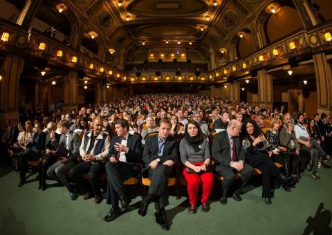 Šimon Pánek (ředitel organizace Člověk v tísni), Petr Dvořák (generální ředitel České televize), Hana Kulhánková (ředitelka festivalu) a Daniel Herman (ministr kultury)